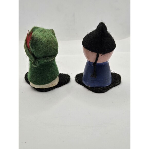 Vintage 1972 Kelloggs Cereal Wooden People ROBIN HOOD & Friend Figure LOT - Picture 3 of 9